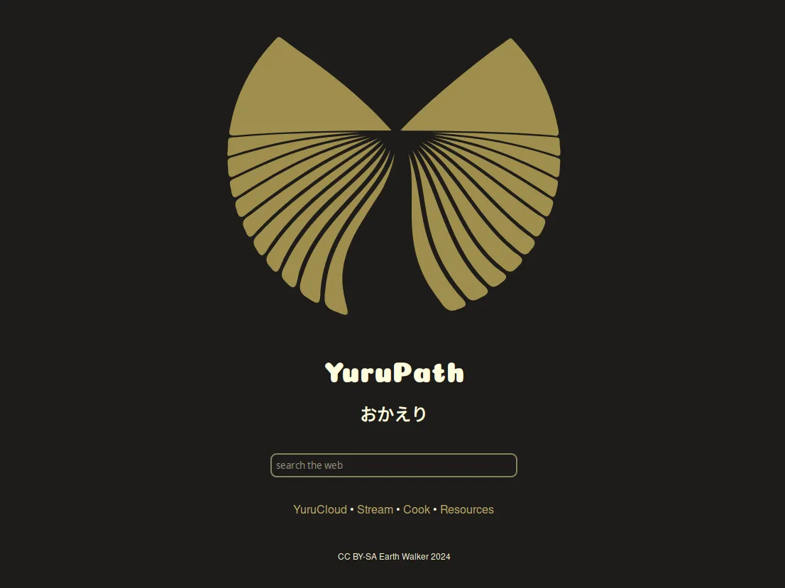 Homepage for Yurupath, showing a variety of services available on the site.
